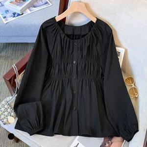 [빠른배송]KARRA 라이트셔링라운드블라우스_A5S0753