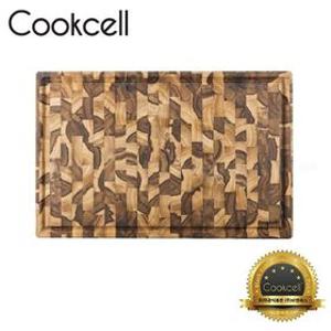 [Cookcell] 쿡셀 티크 엔드그레인 원목직사각 특대 도마 / 38*58.5*3.2cm / 품번 :14000