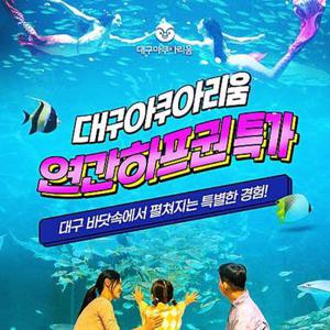 [슈퍼트립] 대구 아쿠아리움 연간하프이용권, 등록기간 25년 2월 28일 이내 등록 후 6개월 무제한 이용가능