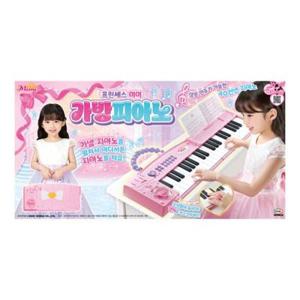 프린세스 미미 가방 피아노 1세트 40건반 악보집 볼륨 템포 멜로디 양손 화음 반지 악기 장난감