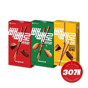 인기 빼빼로 3종 30개 골라담기 초코 아몬드 초코필드