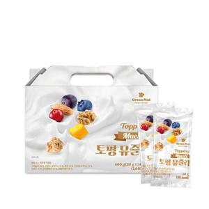 [APP전용] [그린너트/26.03.10까지] 그래놀라 견과류 토핑 뮤즐리 20g x 30입
