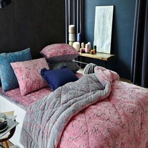 프리미엄 고밀도 극세사 이불 리프 착번아웃 극세사 차렵이불 킹(LK)/퀸(Q)/싱글(SS)