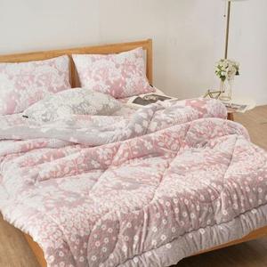 앞뒤가 똑같은 블라썸 양면 5MM착번아웃 극세사 차렵이불 퀸(Q)/싱글(SS)