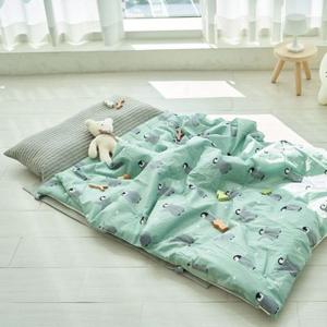 [수피마면+듀라론냉감] 일체형 펭핑펭밍 낮잠패드 낮잠이불세트 (18oz)