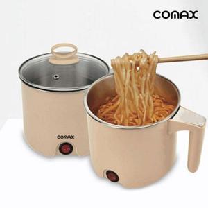 코멕스0991L모카색상 미니라면포트 무선 전기 멀티포트 전기포트 멀티 쿠커 냄비