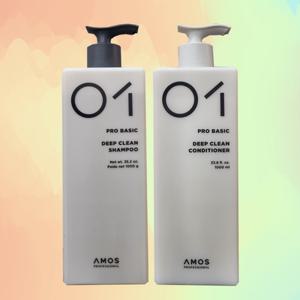 아모스 딥클린 2종 NEW(샴푸+컨디셔너) 두피청정 비듬방지 단백질샴푸 두피영양