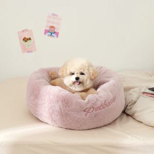 WOW 펫본 보들보들 원형방석 핑크 M