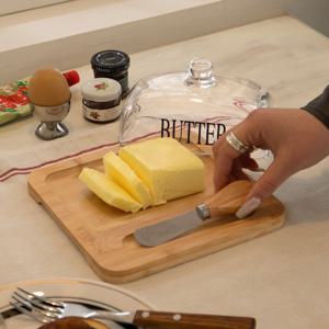 루미 버터 디쉬 나이프 SET 투명 음식 덮개 빵플레이팅 베이커리 카페 푸드커버
