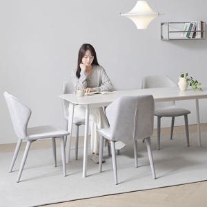 레온 6인용 테이블 포세린 세라믹 식탁세트 1800 (의자4/6)