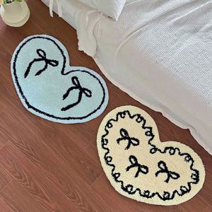 [해외] 1+1 감성 모던 하트 욕실 발매트 현관 침실 인테리어 미니 러그 4colors