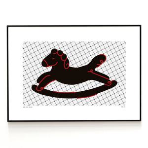 말하는대로 - 붉은말 일러스트 포스터 액자 12종 - HORSE wish 01