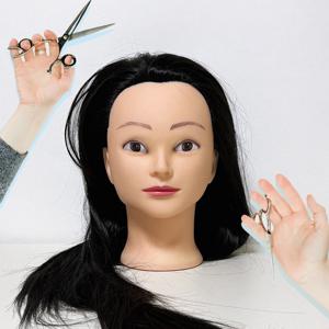 미용 연습용 통 가발 스탠드 헤어 머리 마네킹 민두 거치대 통 미용 도구 커트 인모 시험용