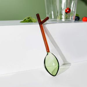 그린우드 내열 유리 그린 리프 티스푼 12.5cm