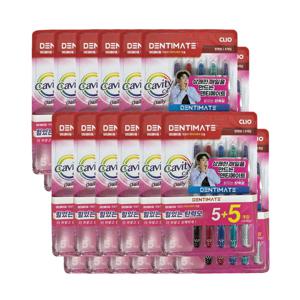 크리오 덴티메이트 데일리 캐비티케어 칫솔 탄력모 10입 x 12개