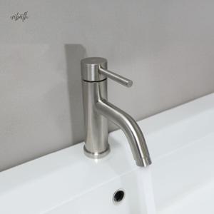 무광 원홀수전 원형 SUS304 세면대 수전 W34