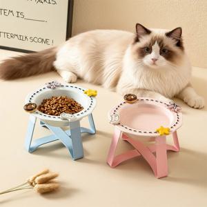 [해외] 감성 모던 세라믹 고양이 밥그릇 강아지 식기 밥그릇 물그릇 5colors
