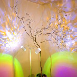 오로라 선셋 물결 거실 플로어 장 스탠드 조명 usb 무드등