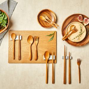 티크우드 원목 수저/포크 세트