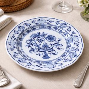 체코 오리지널 쯔비벨무스터 체스키 포슬란 원형 평접시 26cm