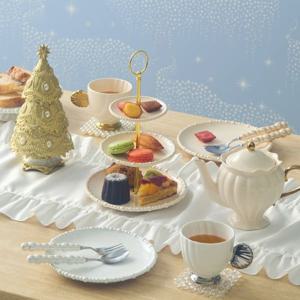 [해외] 쉘 조개 스톤웨어 애프터눈티 스탠드 세라믹 디저트 트레이 3단