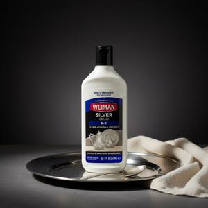 엔틱 실버 은 쟁반 접시 수저 광택 세정 은세척제