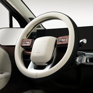 아이오닉 9 핸들커버 투톤 가죽 스티어링