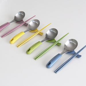 컬러핏 마라탕 라면 수저 세트 4color 미니국자 젓가락 받침