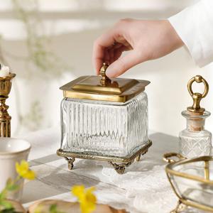 오르세 컬렉션 신주 앤틱 유리 다용도 보관함 인테리어 정리함 소품 장식품