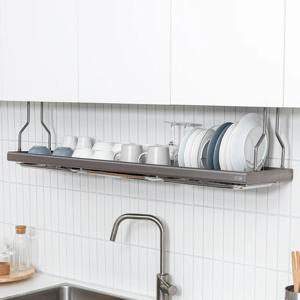 국내생산 상부장 부착식 식기건조대 (흑니켈) 1215