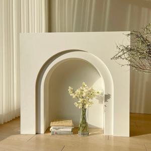 시그니쳐 라운드 벽난로 콘솔 장식장