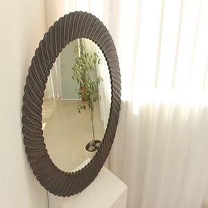 헬릭스 원목 원형 인테리어 라운드 벽거울