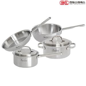 스플릿 인덕션가능 통5중 스텐레스 냄비 후라이팬세트 4종A(편16+양18+후20+궁20)