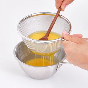 스테인리스 뉴 미니 숏핸들 믹싱볼 채반 세트 13cm / 500ml 과일 야채 바구니 채망