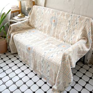 뉴트럴 보해미안 에스닉 거즈 대형 소파커버/러그/블랭킷