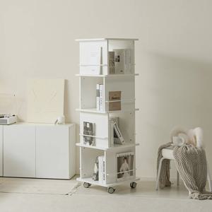 런칭기념세일! / 카일리 완제품 이동식 거실 전면 회전 책장 책꽂이 3단 4단