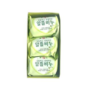 알뜰비누 오이 140g x 3입 야자유 오일 화장비누