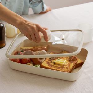 생선구이 계란말이 손질없이 넉넉한 왕사각팬+뚜껑 세트