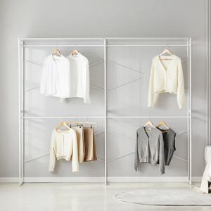 하운트 행거 2400 2단 드레스룸 원룸 옷장 옷방 행거