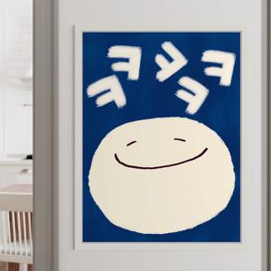 기분 꿀꿀할 땐 ㅋㅋㅋㅋ 스마일 그림액자 NAVY BLUE