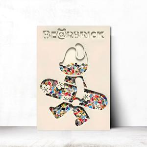 플라워베어 곰돌이그림 팝아트 벽장식 현관 거실 인테리어액자 대형 40x60cm