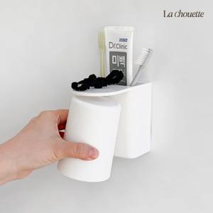 공중부양 위생적인 부착형 거꾸로 자석 양치컵 욕실 마그네틱 양치컵 모던화이트