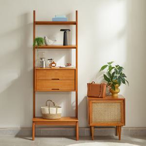 밀레 월 캐비닛 600 원목 수납 선반장 거실 벽선반 우드 쉘프