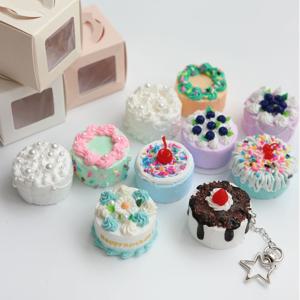 미니어처 케이크 키링 만들기 DIY 키트 세트 14종 데코덴 미니 모형 케익 (이니셜추가)