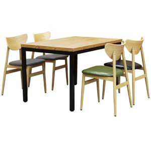 4인식탁세트 업소용 테이블의자셋트 분식점탁자 고깃집 기사 구내식당 주방가구 SLRK071E