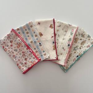 핸드메이드 이중 거즈 캐릭터 반다나 손수건 5종