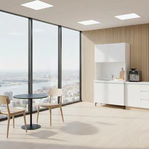 간편시공 벽시공이 아닌 인조대리석 사무실 무타공 이동식 1000 싱크대 상하부장 세트