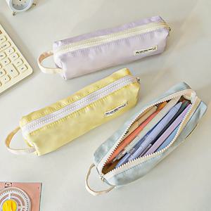 파스텔 컬러 다용도 방수 나일론 필통 파우치 1+1