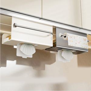 무타공 키친타월 물티슈 걸이 틈새 주방 수납 정리 홀더 티슈 휴지 행주 케이스 거치대 선반