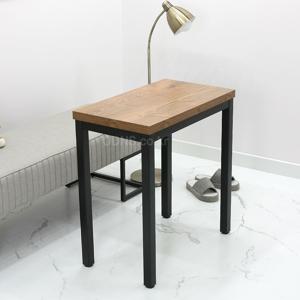 작은 사이즈 공간활용 카페 식탁 테이블 750 x 400 철재 다리 2인용 커피숍 탁자